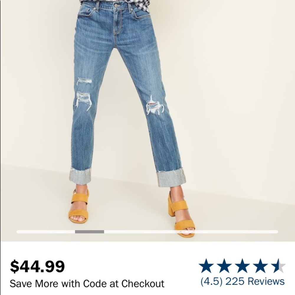 NWOT Old Navy Boyfriend Jean's